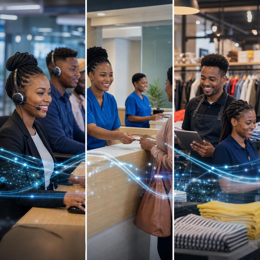 South African industries where ShiftMate Gen 3 AI is deployed — contact centres, healthcare, retail